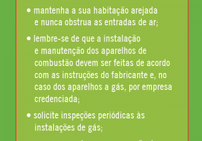 Evite a intoxicação por monóxido de carbono