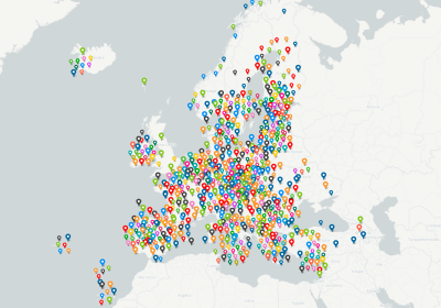 Mapa «A União Europeia perto de mim»