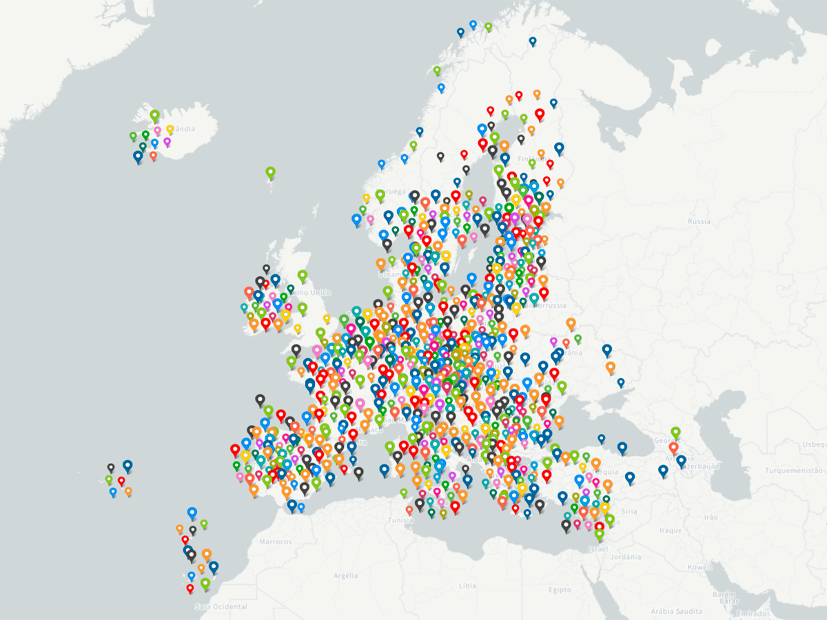 Mapa «A União Europeia perto de mim»